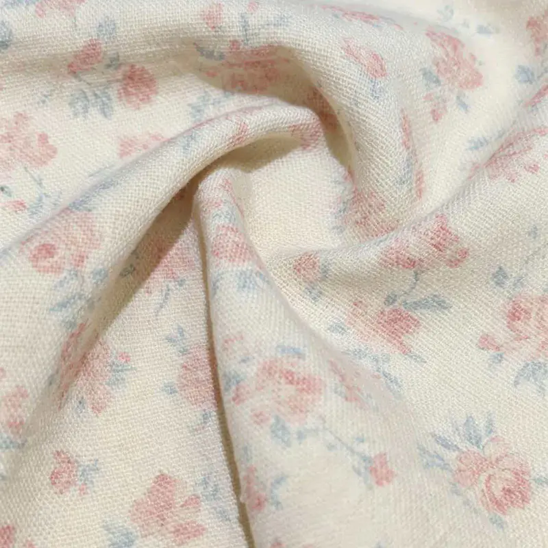 Polyester-linne blandat tyg