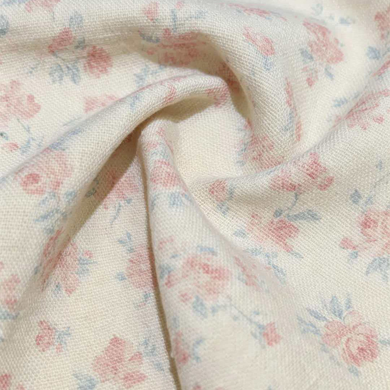 Polyester-linne blandat tyg